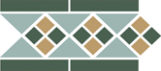 TopCer Octagon Border LISBON with 1 strip (Tr.13, Dots 18+03, Strips 18) 28х15
