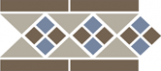 TopCer Octagon Border LISBON with 1 strip (Tr.01, Dots 29+11, Strips 29) 28х15